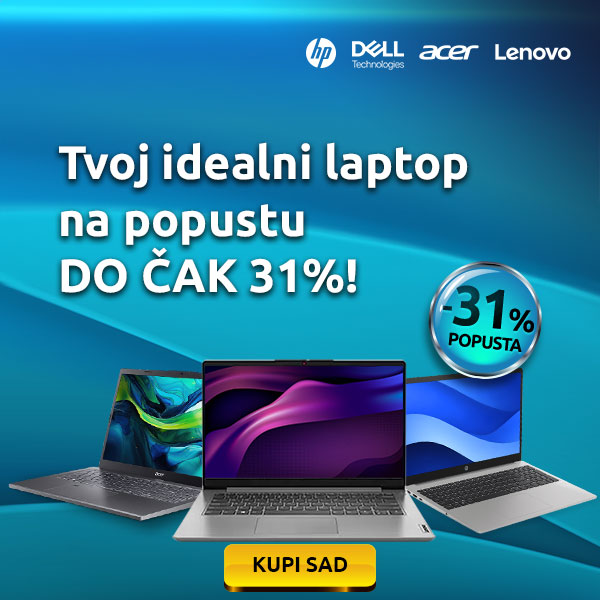 Laptopi do 31%