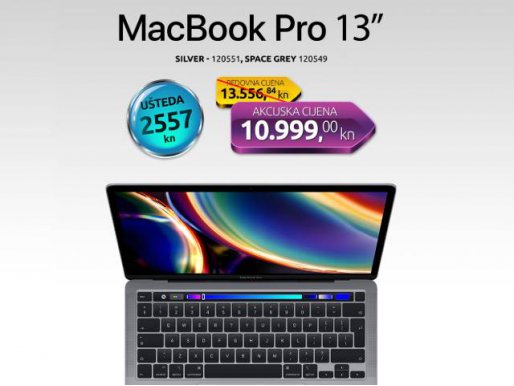 Provjeri Apple MacBook PRO laptope s kojima štediš 2557kn!