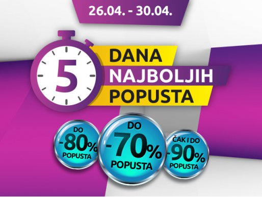 Istraži 5 dana najboljih popusta!