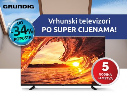 Iskoristi popust i produženo jamstvo za odabrane GRUNDIG  televizore!