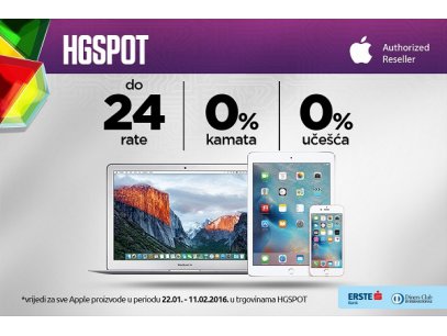 HGSPOT + Apple + Diners =  odlična akcija!