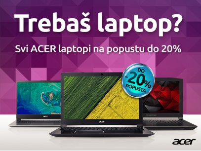 Prilika u studenom - Acer laptopi na popustu do -20%