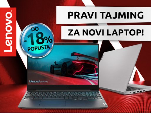 Laptopi Lenovo na akciji do 18%!!!