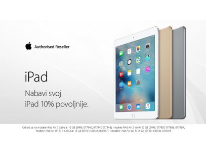 Nabavi svoj iPad 10% povoljnije!