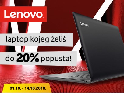 Do 20% popusta na sve LENOVO laptope na lageru!