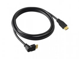  Video kabel SBOX HDMI(m) na HDMI(m) v1.4, 1.5m, kutni 90 stupnjeva, sa mrežom, pozlaćeni konektori,  crni