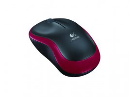  Miš LOGITECH M185, optički, bežični, USB, crno-crveni (910-002240)