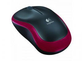  Miš LOGITECH M185, optički, bežični, USB, crveni (910-002237)