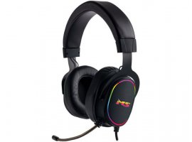  Slušalice + mikrofon MS ICARUS C505, žične, gaming, on-ear, RGB, crne