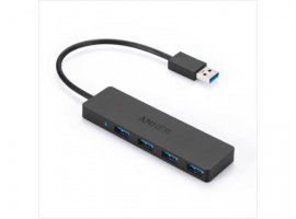  USB HUB ANKER Ultra Slim (A7516016), 4x USB 3.0, crni