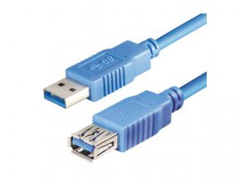 Kabel TRANSMEDIA USB-A(m) 3.0 na USB-A(ž) 3.0, 5m, produžni, plavi