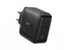  Kućni punjač UGREEN 70774, 65W, USB-A, 3xUSB-C, GaN fast charge, sivi