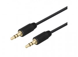  Audio kabel DELTACO 3.5mm (m) na 3.5mm (m), 2m, pozlaćeni konektori, crni