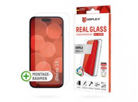  Zaštitno staklo DISPLEX Real Glass 2D + prozirna maskica za iPhone 15 