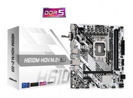  Matična ploča ASROCK H610M-HDV/M.2+ D5, socket 1700, DDR5, M.2, VGA, HDMI, DP