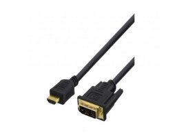  Video kabel DELTACO HDMI - DVI-D adapter, gold-plated connectors, 1080p, kutija, crni