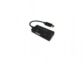  Video adapter ROLINE VALUE, adapter/kabel, DisplayPort - VGA/DVI/HDMI, M/F, aktivni, 0.1m