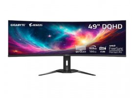  Monitor GIGABYTE Aorus CO49DQ, 49", QD-OLED, DQHD 5120x1440px, 140Hz, 0.03ms, HDR400, FreeSync, KVM, 2xHDMI, DP, USB 3.0, USB-C (18W), zvučnici, zakrivljen