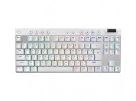  Tipkovnica LOGITECH G PRO X TKL LIGHTSPEED, gaming, bežična, mehanička, taktilna, RGB, US INTL layout, bijela (920-012148)