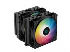  Hladnjak za procesor DEEPCOOL AG620 BK ARGB, Intel 2066/2011-v3/2011/1700/1200/1151/1150/1155; AMD AM5/AM4; 2x 120mm, 260W TDP, Black