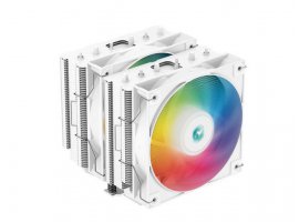  Hladnjak za procesor DEEPCOOL AG620 WH ARGB, Intel 2066/2011-v3/2011/1700/1200/1151/1150/1155; AMD AM5/AM4; 2x 120mm, 260W TDP, White