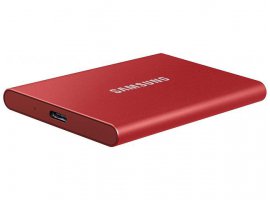  Eksterni SSD disk, 1 TB, SAMSUNG T7, USB 3.2 Gen 2 (USB Type-C), crveni, MU-PC1T0R